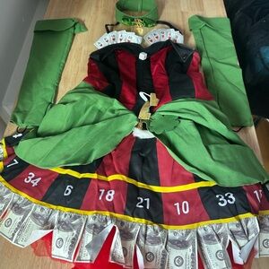 Lady Luck roulette wheel gambler costume